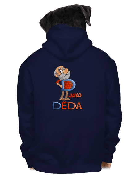 D jako děda pánská mikina na zip Navy