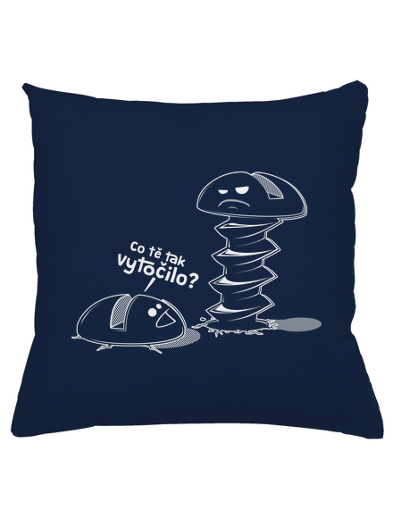 Vytočenej polštář Dark Navy