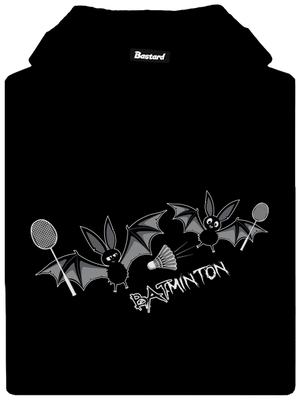 Batminton pánská mikina klokanka Black