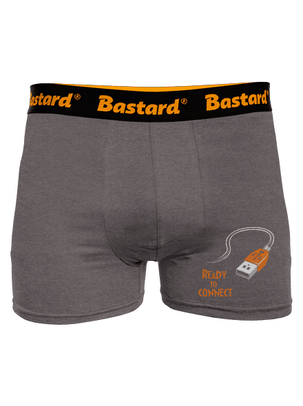 USB připojení boxerky Gray Melange