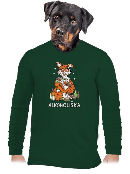 Alkoholiška pánské dlouhý rukáv Bottle Green