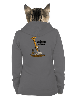 Občas si rýpnu dámská mikina na zip Steel Gray