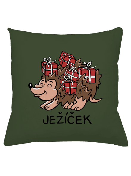 Ježíček polštář Olive Green