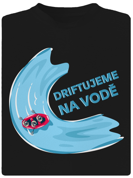 Driftujeme na vodě pánské sportovní tričko Black