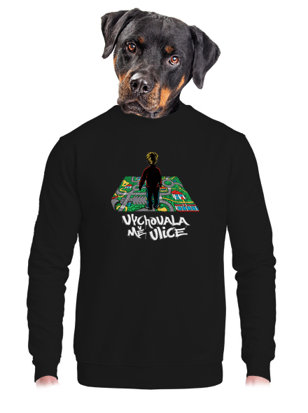 Vychovala mě ulice unisex mikina bez kapuce Black