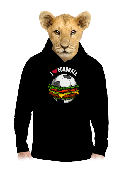Foodball dětská mikina klokanka Black