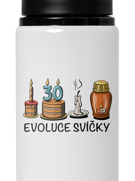 Evoluce svíčky lahev na vodu White