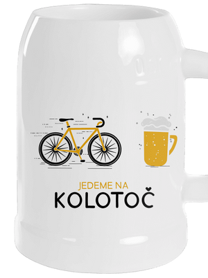 Jedeme na kolotoč půllitr White