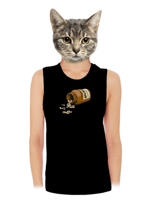 Music Pills dámské tílko volné Black