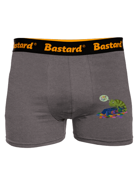 Zmatený chameleon boxerky Gray Melange