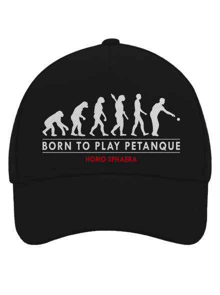 Born to play petanque kšiltovka baseballka Black
