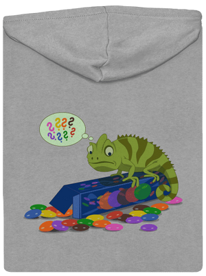 Zmatený chameleon pánská mikina na zip Light Melange