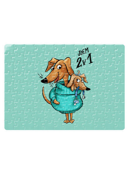 Jsem dva v jednom puzzle White