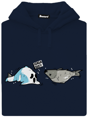 Leklá ryba pánská mikina klokanka Navy