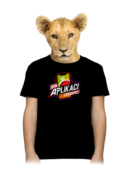 Nemám aplikaci dětské tričko Black