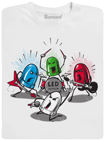 Led Zeppelin pánské dlouhý rukáv White