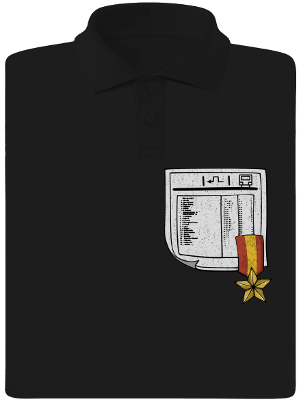 Jízdní řád pánská polokošile Black