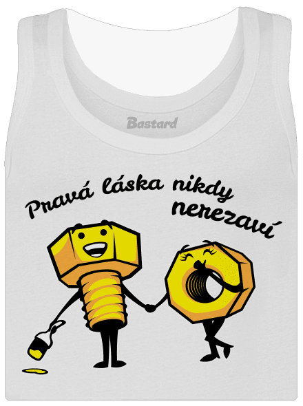 Pravá láska dámské tílko klasické White