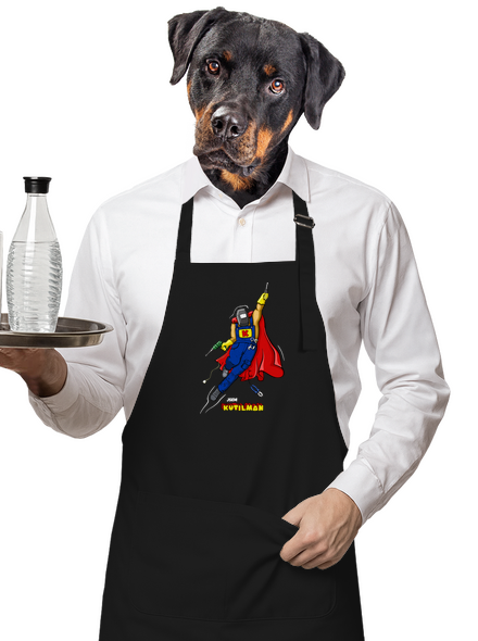 Kutilman zástěra Black