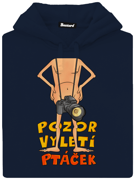 Vyletí ptáček pánská mikina klokanka Navy