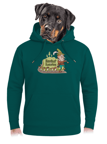 Houbař z Hamelnu unisex mikina premium Emerald Green