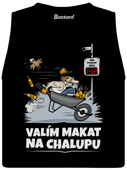 Valím na chalupu dámské tílko volné Black