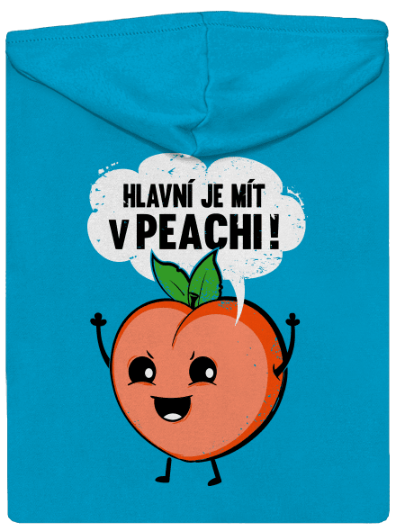 V peachi dámská mikina na zip Blue Atol