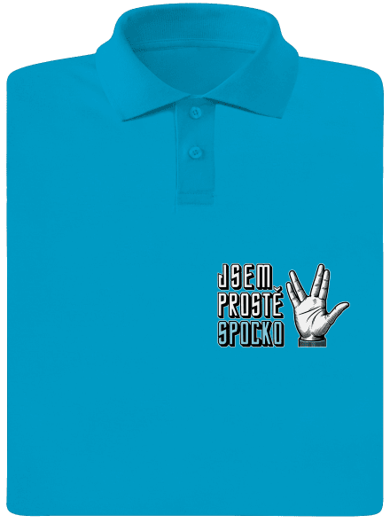 Jsem Spocko pánská polokošile Blue Atol