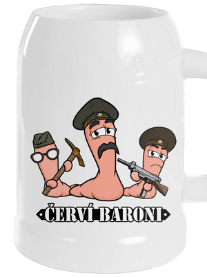 Červí baroni půllitr White