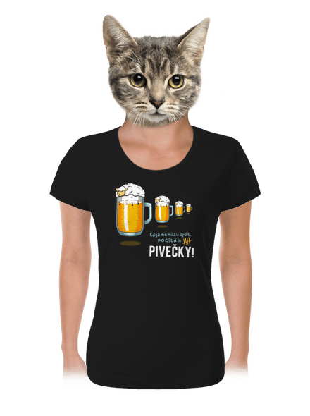 Pivečka dámské tričko Black