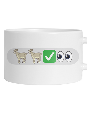 Emoji hrnek makronka White