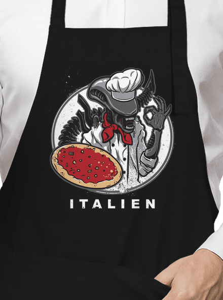 Italien zástěra Black