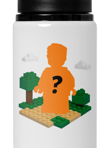 Lego postava z vlastní fotky lahev na vodu White