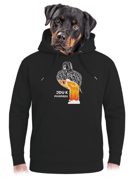 Pivopád unisex mikina premium Dark Black