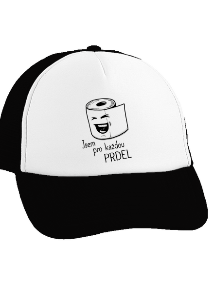 Prdel kšiltovka truckerka Black cap