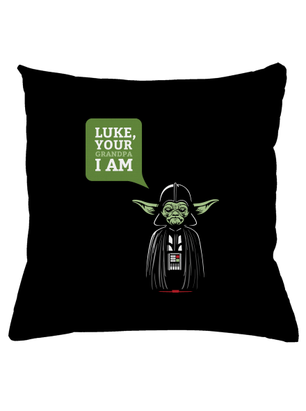 Mr. Yoda: Your grandpa I am polštář Black