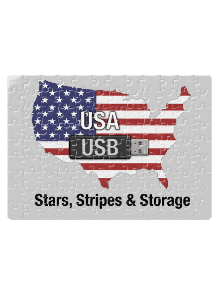 USA a USB puzzle White