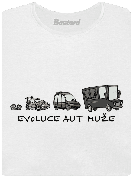 Evoluce aut muže dámské tričko premium White