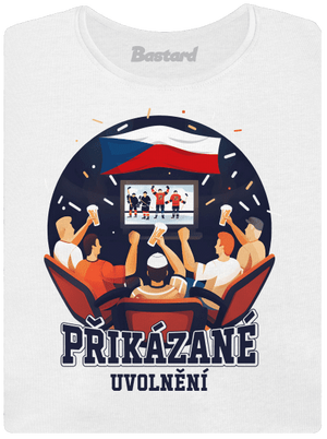 Přikázané uvolnění dámské tričko s lemem White