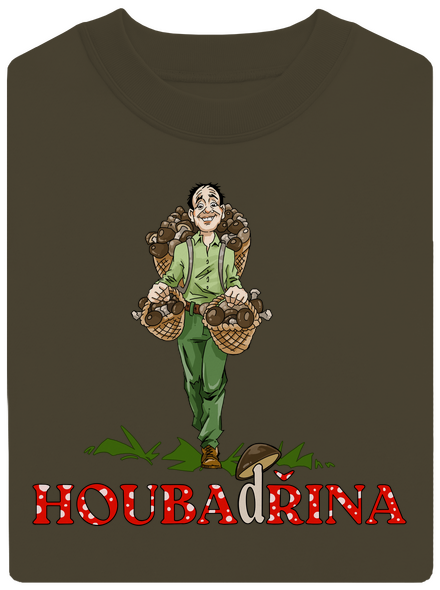 Houbadřina unisex mikina bez kapuce Urban Khaki