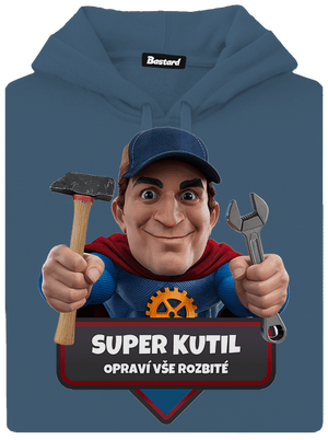 Super táta dámská mikina klokanka Denim