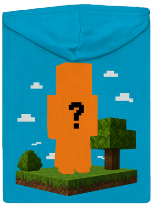 Minecraft z vlastní fotky dámská mikina na zip Blue Atol