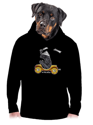 Vetřelníček pánská mikina klokanka Black