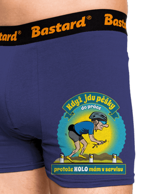 Závislost na kole boxerky Blue Navy