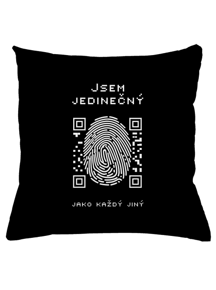 Jsem jedinečný polštář Black