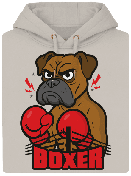 Boxer unisex mikina premium Pastel Macchiato