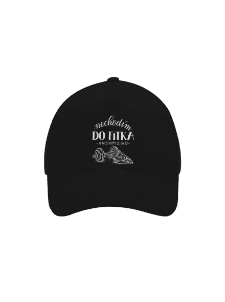 B12: Nechodim do fitka kšiltovka baseballka Black