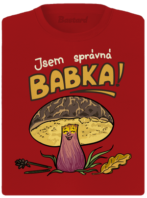 Babka a hříbeček dámské sportovní tričko Red Mal