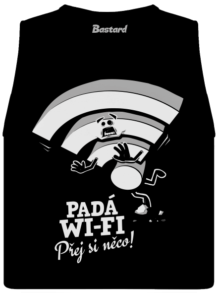 Padá wi-fi dámské tílko volné Black