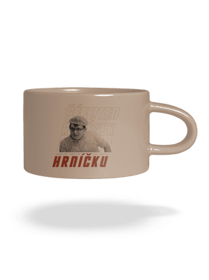 B18: Kluk s řetízkem hrnek makronka Brown Macaron